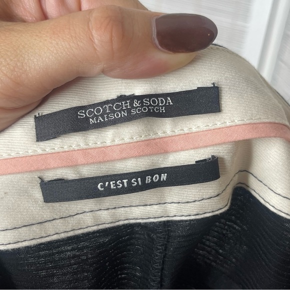Scotch & Soda Black Textured Dress Pants Size XS - Picture 6 of 9